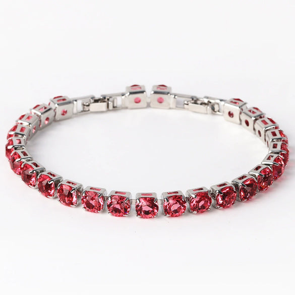 Tennis Bracelet Copper Zircon Geometric Claw Chain Diamond