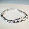 Tennis Chain Moissanite Bracelet 925 Sterling Silver Geometric Style For Men And Women
