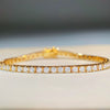 Tennis Chain S925 Sterling Silver Bracelet Unisex Moissanite Allmatch Geometric Design