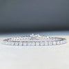 Tennis Chain S925 Sterling Silver Bracelet Unisex Moissanite Allmatch Geometric Design
