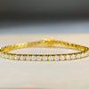 Tennis Chain S925 Sterling Silver Bracelet Unisex Moissanite Allmatch Geometric Design