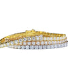 Tennis Chain S925 Sterling Silver Bracelet Unisex Moissanite Allmatch Geometric Design