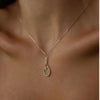 Tennis Racket Necklace Alloy Geometric Punk Retro Electroplated Unisex Micro Inlaid Zircon Clavicle Chain