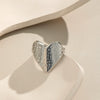 Textured Love Geometric Stainless Steel Ring With Electroplating For Women Wholesale Hiphop Rock Jewelry Accessories