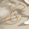 Textured Plain Chain Clavicle Chain Stainless Steel Titanium Steel Geometric Style Electroplated Women's Necklace Jewelry Wholesale