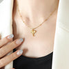 Wholesale Jewelry Fashion Solid Color 304 Stainless Steel 18K Gold Plated Plating Necklace