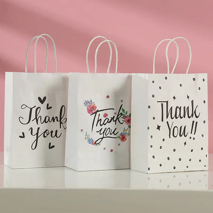 Thanksgiving Sweet Heart Shape Kraft Paper Party Gift Bags