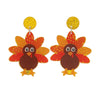 Thanksgiving Turkey Festival Earrings Acrylic Handmade Geometric Animal Zodiac Women