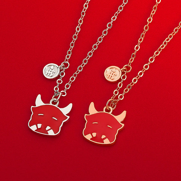 Thermochromic S925 Sterling Silver Zodiac Bull Pendant Necklace With Cross Chain And Electroplating Treatment