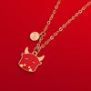 Thermochromic S925 Sterling Silver Zodiac Bull Pendant Necklace With Cross Chain And Electroplating Treatment