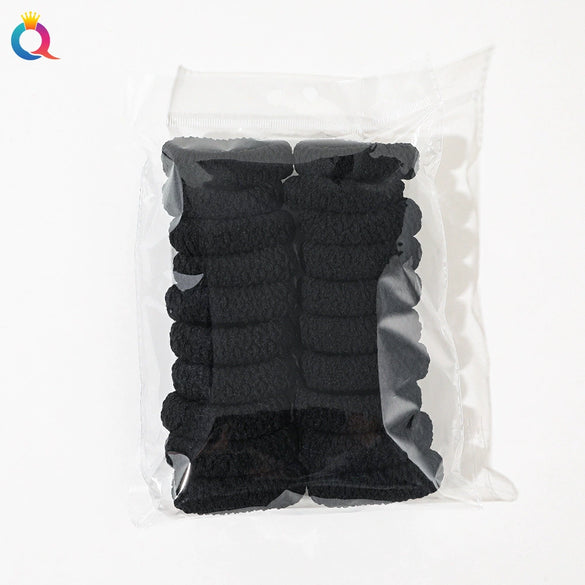 Thickened Handmade High Elastic Cloth Towel Hair Tie Simple Geometric Hair Band Hair Accessory Wholesale