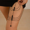 Thigh Chain Leg Chain Elastic Band Alloy Inlaid With Artificial Gemstones And Semiprecious Stones Star Pattern For Women