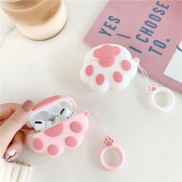 Three-Dimensional Cartoon Cat Claw For  Airpods Pro3 Generation Airpods1/2 Generation Footprints Headset Protective Cover