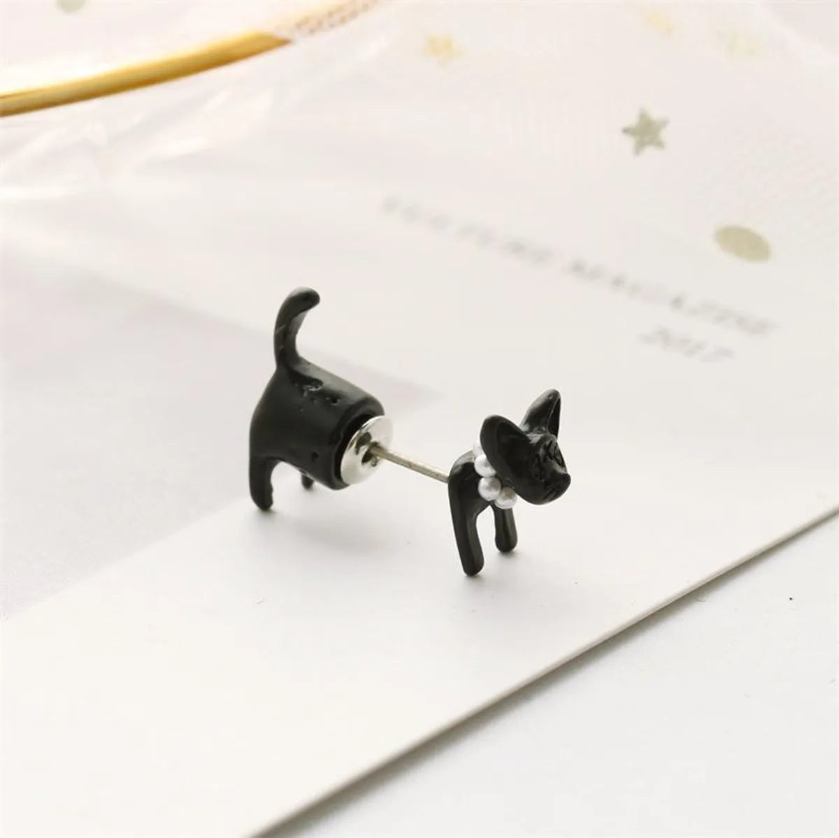 Simple Style Animal Plating Alloy Artificial Gemstones Earrings Ear Studs