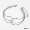 Threelayer Cauliflower Geometric Stainless Steel Bracelet With Pvd Vacuum Furnace Electroplated Gold In Simple Style
