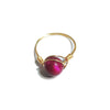 Tiger Eye Gemstone Hand Wrapped Minimalist Ring Natural Stone Healing Ring For Women