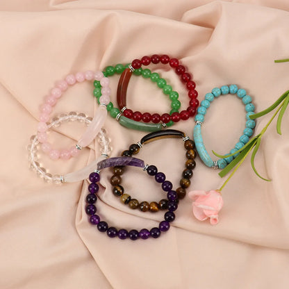 Simple Style Round Crystal Beaded Women's Bracelets