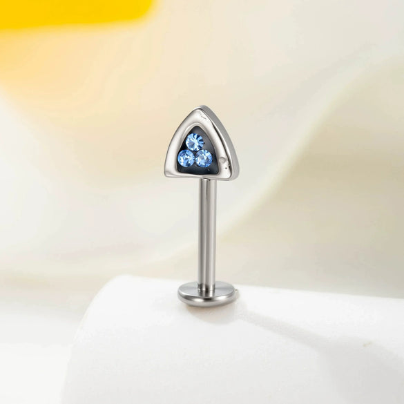 Titanium Alloy Animal Shaped Cat Ear Ear Bone Nail For Cartilage Piercing Set With Diamonds Unisex