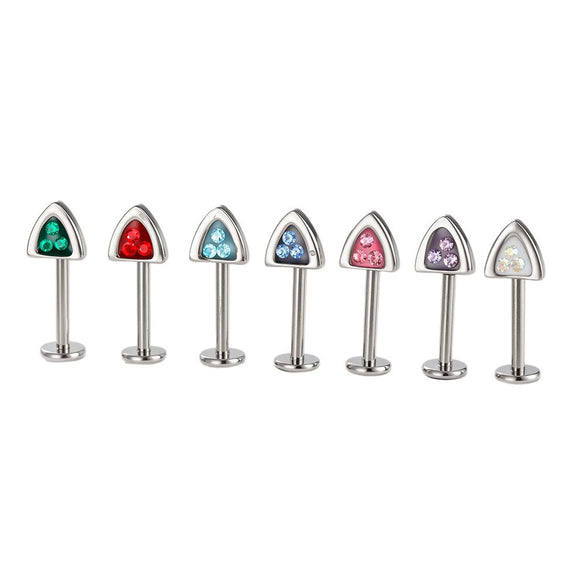 Titanium Alloy Animal Shaped Cat Ear Ear Bone Nail For Cartilage Piercing Set With Diamonds Unisex