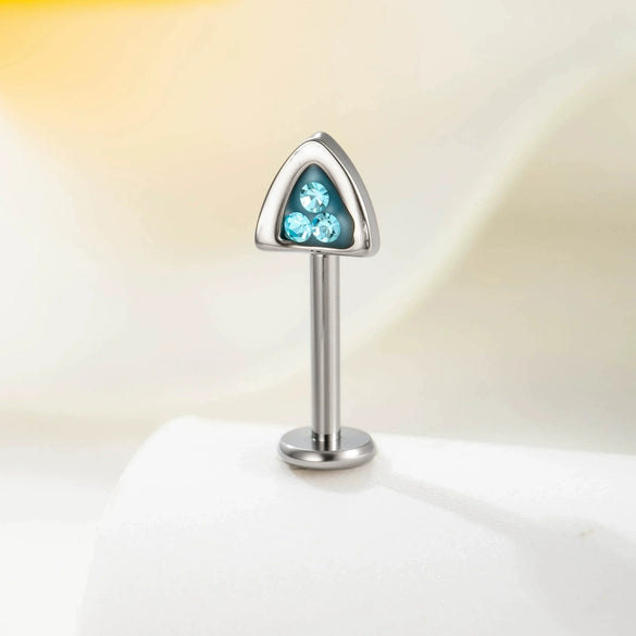 Titanium Alloy Animal Shaped Cat Ear Ear Bone Nail For Cartilage Piercing Set With Diamonds Unisex