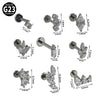 Titanium Alloy Clawshaped Marquise Flower Zircon Earrings And Rhombus Lip Rings With Electroplating Leaves Diamond Square Pattern Simple Style Unisex