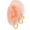 Titanium Alloy Ear Buckle Earrings Fashion Heart Shape Electroplating Unisex