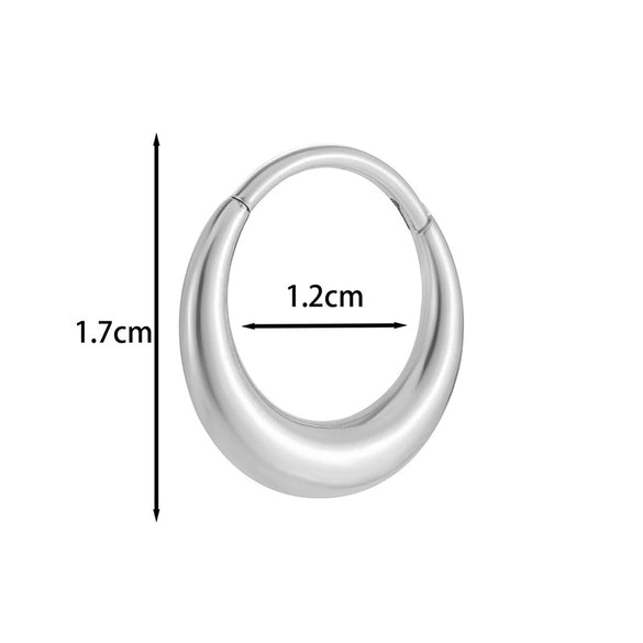 Titanium Alloy Ear Buckle Earrings Fashion Heart Shape Electroplating Unisex