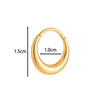 Titanium Alloy Ear Buckle Earrings Fashion Heart Shape Electroplating Unisex