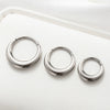 Titanium Alloy Ear Buckle Earrings Fashion Heart Shape Electroplating Unisex