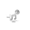 Titanium Alloy Flower Pattern Electroplated Women's Cartilage Puncture Earrings