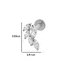 Titanium Alloy Flower Pattern Electroplated Women's Cartilage Puncture Earrings