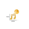 Titanium Alloy Flower Pattern Electroplated Women's Cartilage Puncture Earrings