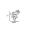Titanium Alloy Flower Pattern Electroplated Women's Cartilage Puncture Earrings