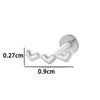 Titanium Alloy Geometric Love Butterfly Inner Teeth Screw Flat Bottom Rod Lip Nail Ear Bone Nail Puncture Jewelry Electroplated
