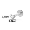 Titanium Alloy Geometric Love Butterfly Inner Teeth Screw Flat Bottom Rod Lip Nail Ear Bone Nail Puncture Jewelry Electroplated