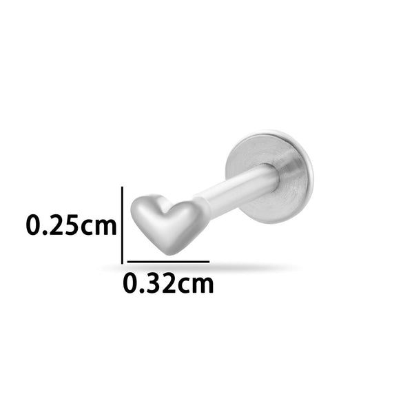 Titanium Alloy Geometric Love Butterfly Inner Teeth Screw Flat Bottom Rod Lip Nail Ear Bone Nail Puncture Jewelry Electroplated