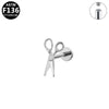 Titanium Alloy Geometric Mini Flower Inner Tooth Piercing Earrings Electroplated Jewelry Unisex