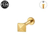 Titanium Alloy Geometric Mini Flower Inner Tooth Piercing Earrings Electroplated Jewelry Unisex