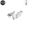 Titanium Alloy Geometric Style Electroplated Unisex Fashion Opal Lip Earrings