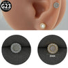 Titanium Alloy Geometric Tshaped Inlaid Zircon Lip Nail And Ear Bone Nail Puncture Jewelry With Electroplating