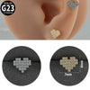 Titanium Alloy Geometric Tshaped Inlaid Zircon Lip Nail And Ear Bone Nail Puncture Jewelry With Electroplating