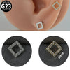 Titanium Alloy Geometric Tshaped Inlaid Zircon Lip Nail And Ear Bone Nail Puncture Jewelry With Electroplating