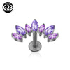 Titanium Alloy Geometric Zircon Earrings And Lip Nails Piercing Jewelry