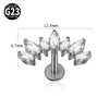 Titanium Alloy Geometric Zircon Earrings And Lip Nails Piercing Jewelry