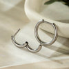Titanium Alloy Heart Shape Electroplated Semicircular Straight Needle Earrings Fashion Piercing Jewelry