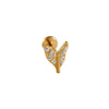 Titanium Alloy Heartshaped Lip Piercing Decoration With Moon Chain And Zirconium Plating Fashion Style