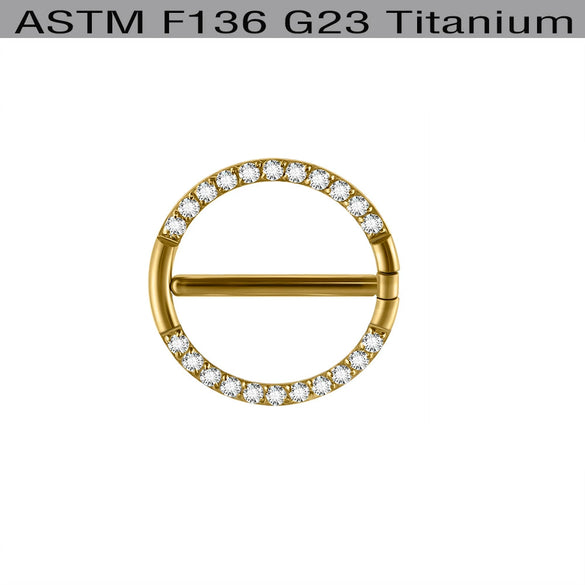 Titanium Alloy Heartshaped Pintype Nipple Ring Electroplated Piercing Jewelry