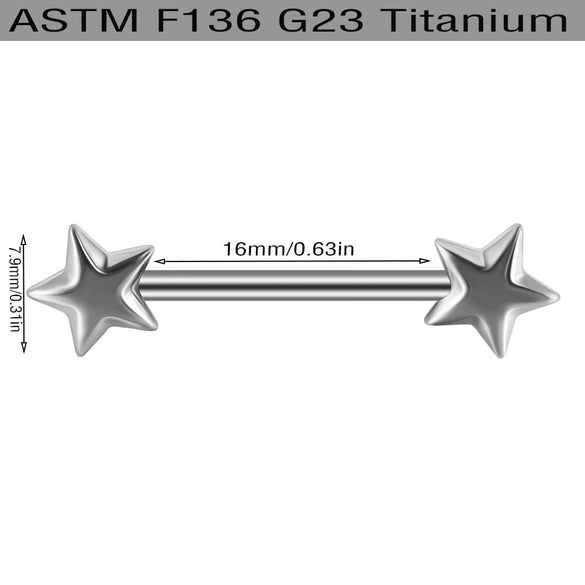 Titanium Alloy Heartshaped Pintype Nipple Ring Electroplated Piercing Jewelry