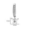 Titanium Alloy Inlaid Zircon Insect Shaped Butterfly Pendant Abdominal Piercing Jewelry For Women