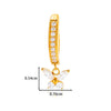Titanium Alloy Inlaid Zircon Insect Shaped Butterfly Pendant Abdominal Piercing Jewelry For Women